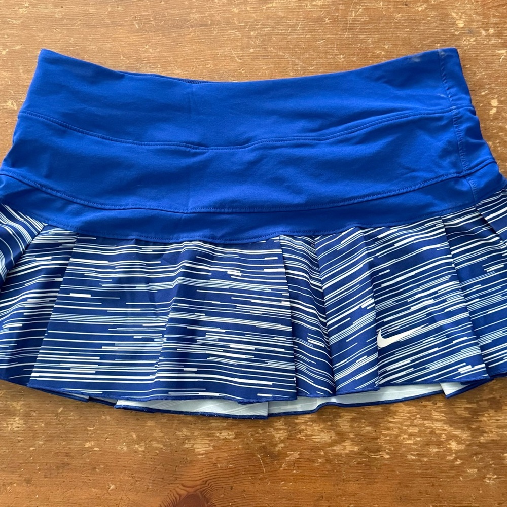 Nike Women's Striped Blue Mini Skirt